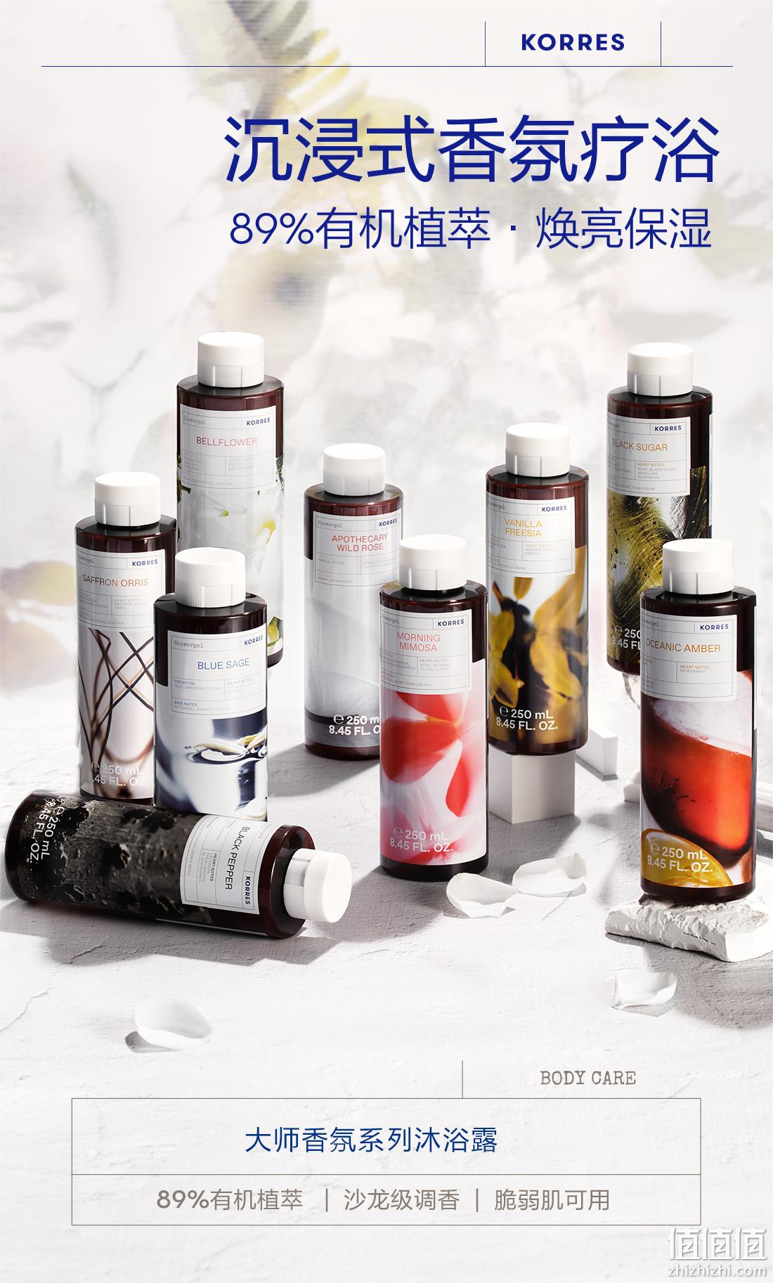 Korres 珂诺诗 大师香氛系列沐浴啫喱 250ml*2瓶 新低98.9元包税包邮（49.9元/瓶） 值值值-买手聚集的地方