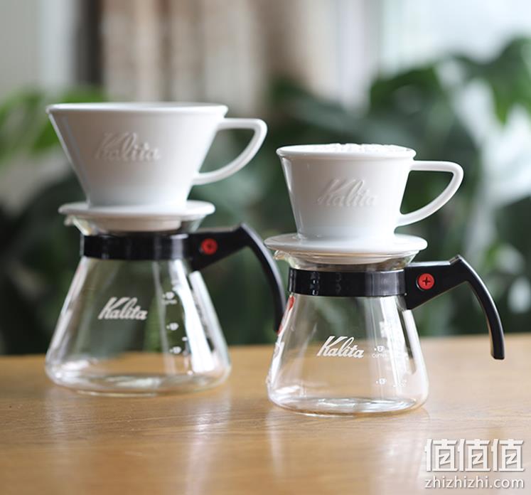 Kalita 卡莉塔 波佐见烧扇形陶瓷滴滤杯+玻璃手冲咖啡壶（含40片滤纸）HA101 新低85.16元 值值值-买手聚集的地方