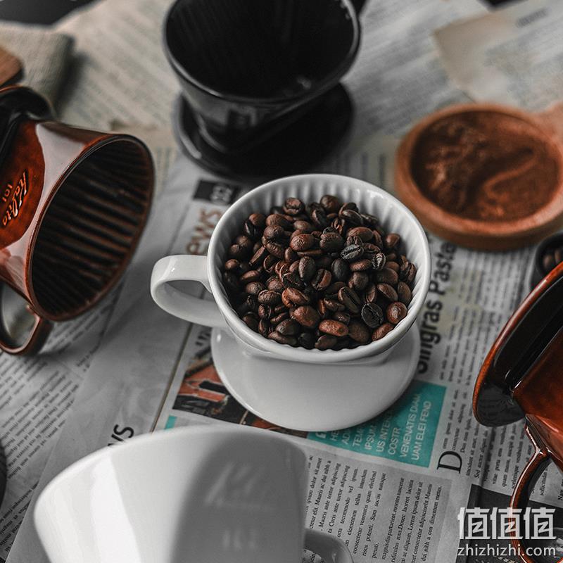 Kalita 卡莉塔 波佐见烧扇形陶瓷滴滤杯+玻璃手冲咖啡壶（含40片滤纸）HA101 新低85.16元 值值值-买手聚集的地方