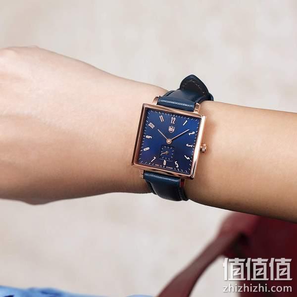 包豪斯风，DuFa 杜梵 Glopius系列 DF-7025-02 女士方形时尚腕表854.61元 库存浅！ 值值值-买手聚集的地方