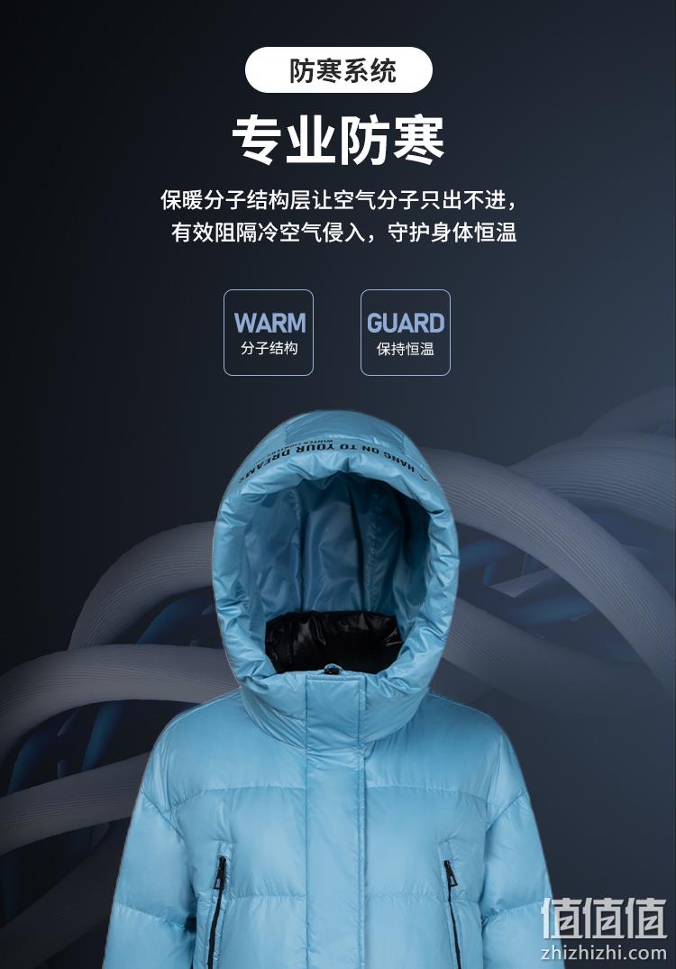 冰洁 设计感工装风中长款羽绒服 3色 269元包邮（双重优惠） 值值值-买手聚集的地方