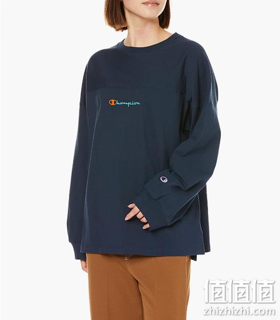 Champion 冠军 CW-V403 女士纯棉刺绣圆领套头卫衣 195.09元 值值值-买手聚集的地方