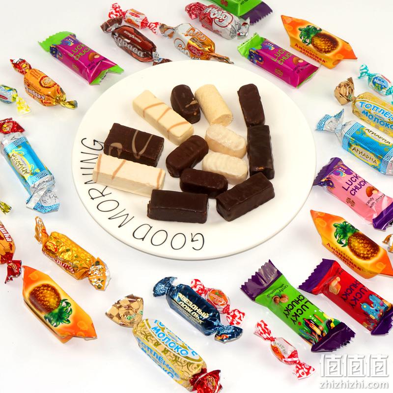 俄罗斯进口，Slavyanka 限量定制版 夹心巧克力糖果 混合口味 400g*2件 22.8元包邮（折11.4元/袋） 值值值-买手聚集的地方