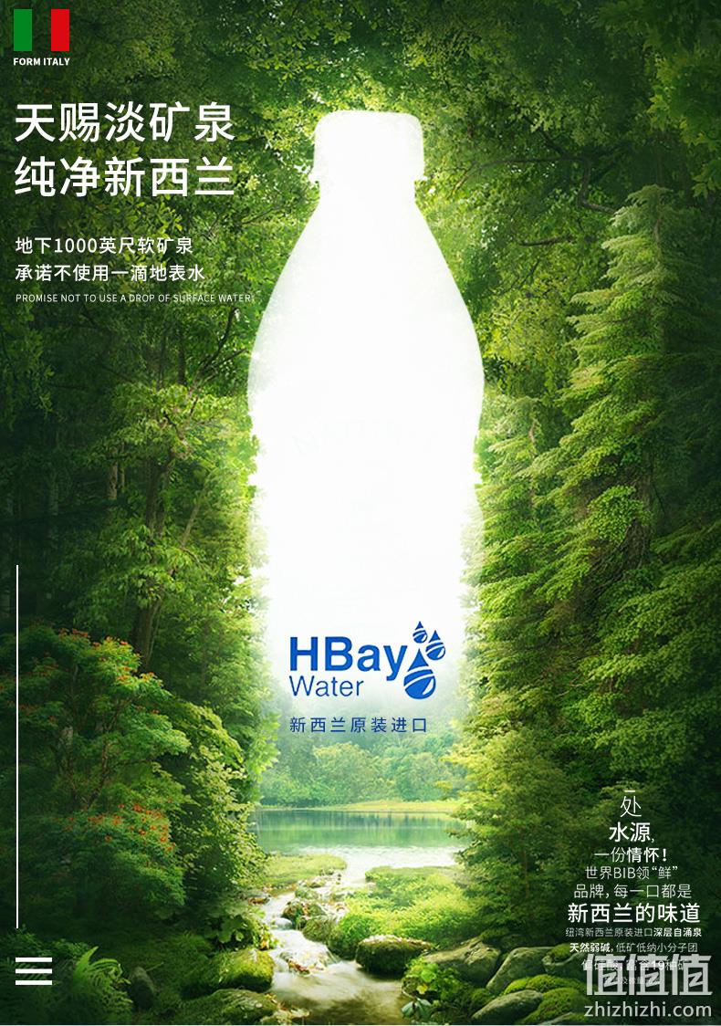 新西兰进口，HBay纽湾 天然饮用瓶装水 330ml*20瓶 29元包邮（需领券） 值值值-买手聚集的地方