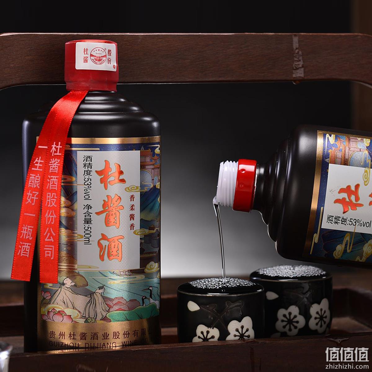杜酱 53度香柔酱香型白酒500mL*6瓶整箱装 赠3个手提袋 史低279元包邮（需用券） 值值值-买手聚集的地方