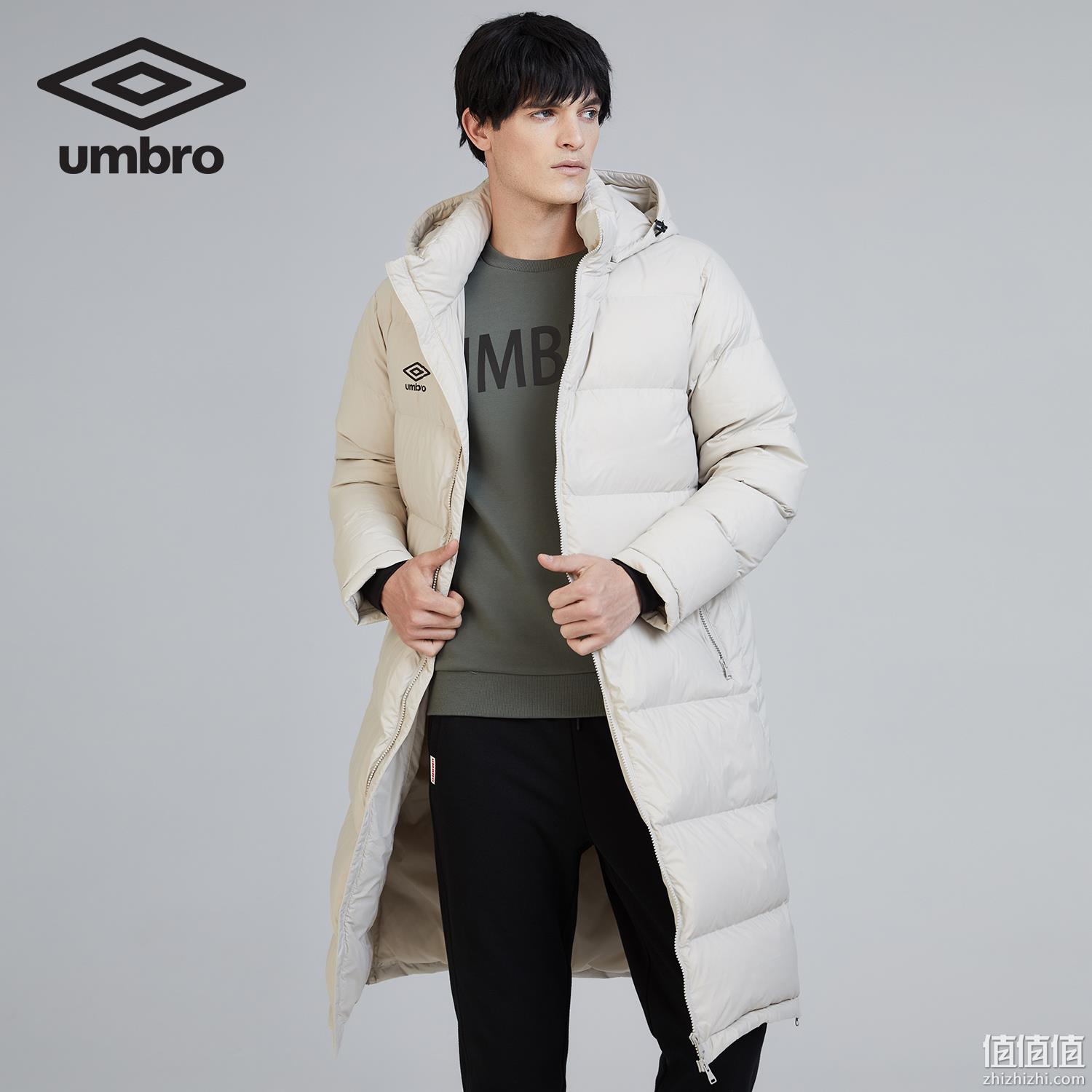UMBRO 茵宝 80%白鸭绒 男女情侣款长款羽绒服 399元包邮（plus会员379元） 值值值-买手聚集的地方