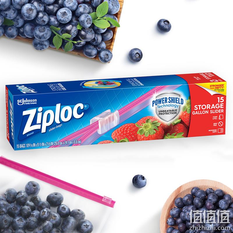 Ziploc 密保诺 立式拉链食品密封袋 大号/15只 新低13.9元包邮包税（需领券） 值值值-买手聚集的地方