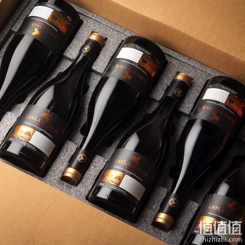 法国原瓶进口，Layla Manor 蕾拉 14度干红葡萄酒750mL*6支礼盒装 169元包邮（双重优惠） 值值值-买手聚集的地方