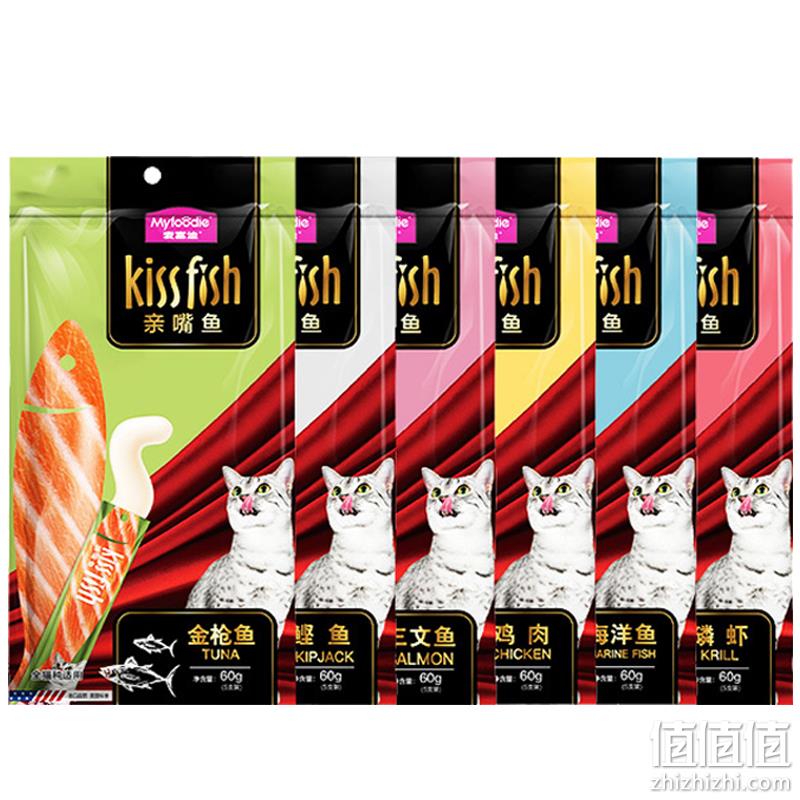 Myfoodie 麦富迪 亲嘴鱼猫条 14g*50支 42元包邮（需领券） 值值值-买手聚集的地方