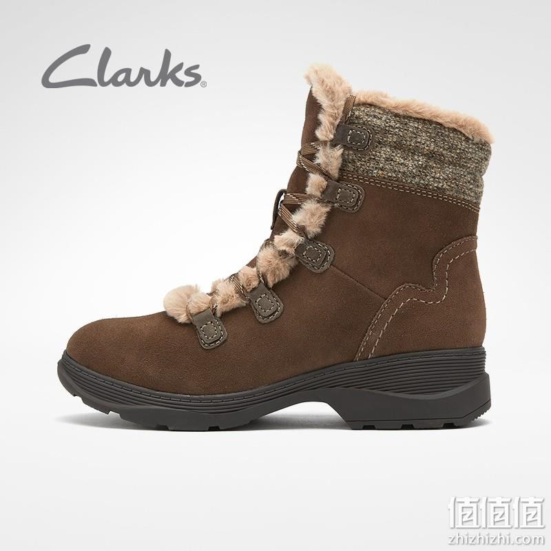 Clarks 其乐 Aveleigh Edge 女士复古加绒中筒靴雪地靴 463.76元（京东折后905元） 值值值-买手聚集的地方