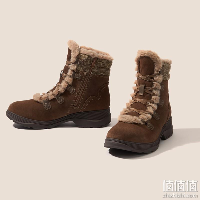 Clarks 其乐 Aveleigh Edge 女士复古加绒中筒靴雪地靴 463.76元（京东折后905元） 值值值-买手聚集的地方