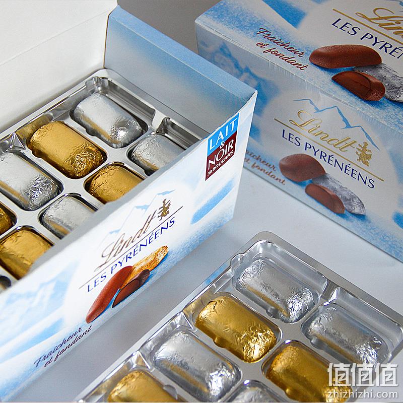 法国进口，Lindt 瑞士莲 LES PYRENEENS 冬季限定冰山雪融巧克力 175g/24粒 80元包邮（双重优惠） 值值值-买手聚集的地方