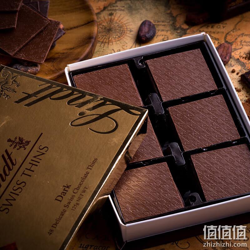Lindt 瑞士莲 Swiss Thins 经典薄片黑巧克力礼盒 125g*3盒 99元包邮（33元/盒） 值值值-买手聚集的地方