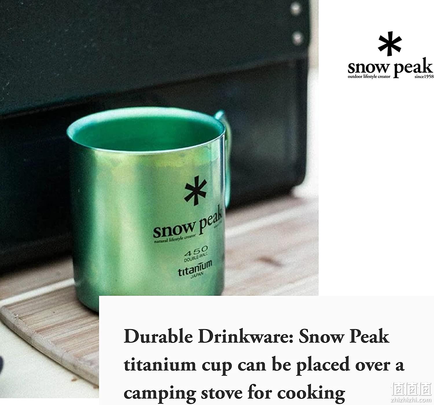 0税费！Snow Peak 雪峰 MG-043 可堆叠钛金属单层马克杯 450mL 242.55元包邮 值值值-买手聚集的地方