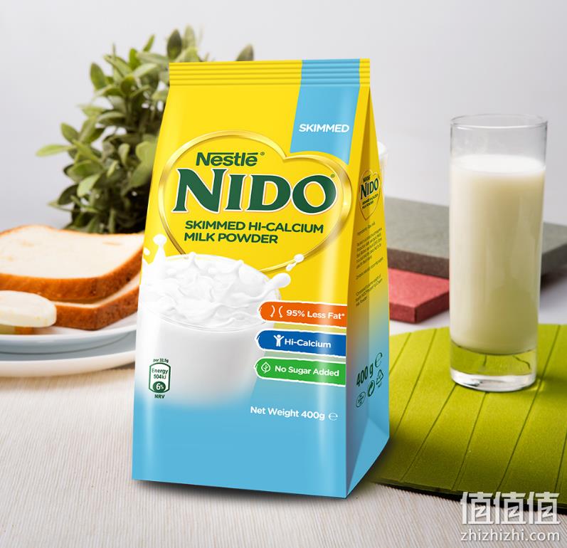 1628235373206914.png 荷兰进口 Nestlé 雀巢 Nido 脱脂高钙奶粉400g*2袋 58元包邮包税(双重优惠) 值值值-买手聚集的地方