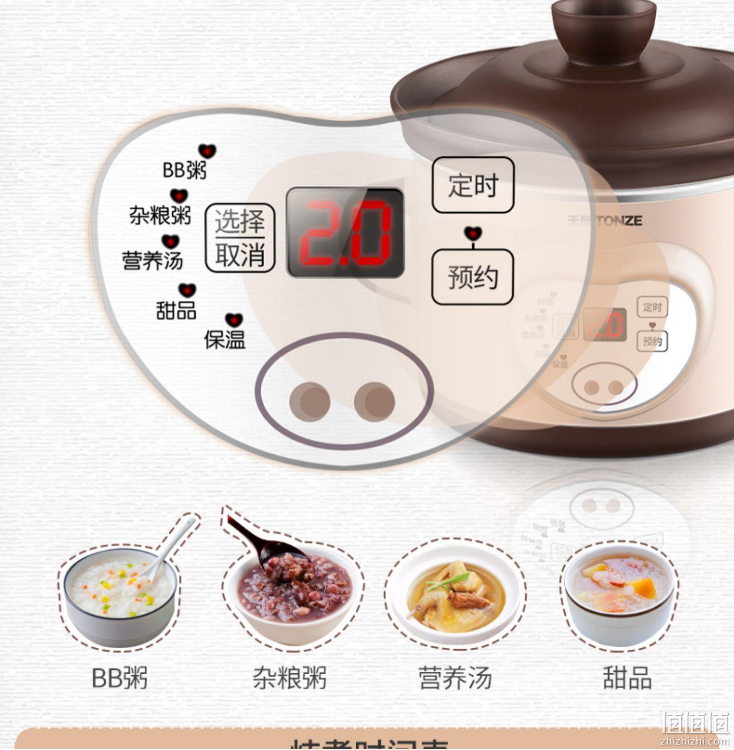 Tonze天际 DGD10-10ZWD 全自动多功能迷你BB煲电炖锅 1L 49元包邮（需领券） 值值值-买手聚集的地方