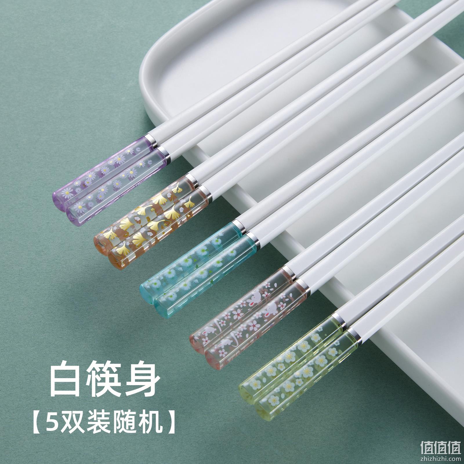 卫宸  琥珀樱花合金筷子 5双 12.8元包邮（需领券） 值值值-买手聚集的地方