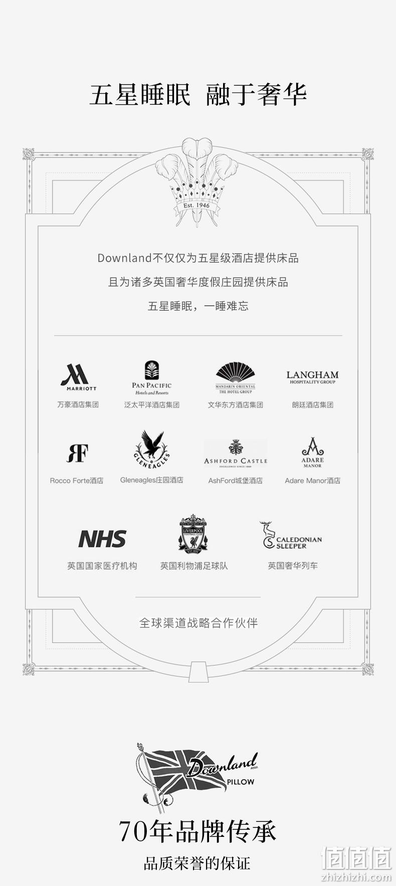 英国顶级寝具品牌 Downland 助眠护颈大睡神枕头 赠真丝眼罩 299元包邮（双重优惠） 值值值-买手聚集的地方