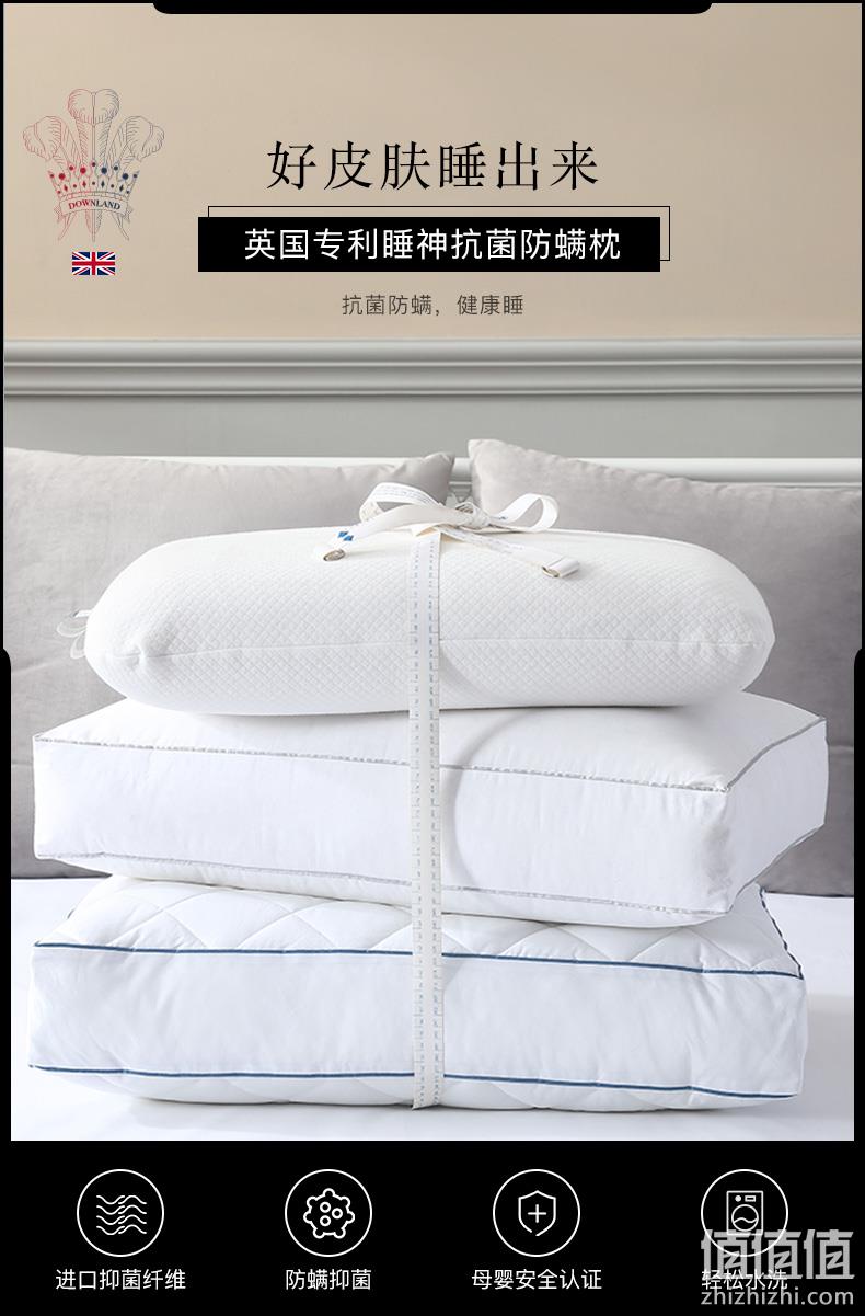 英国顶级寝具品牌 Downland 助眠护颈大睡神枕头 赠真丝眼罩 299元包邮（双重优惠） 值值值-买手聚集的地方