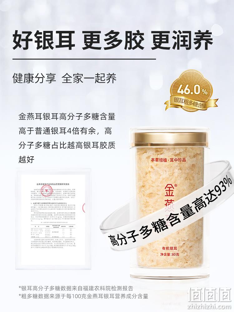 耳中珍品，金燕耳 纯萃系列 高山生态有机银耳 80g+20g+4g+其他赠品 198元包邮（双重优惠） 值值值-买手聚集的地方