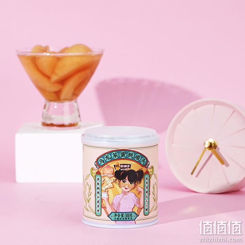 中国罐头十强企业，林家铺子 乌龙蜜桃罐头300g*4罐 19.9元包邮（需领券） 值值值-买手聚集的地方