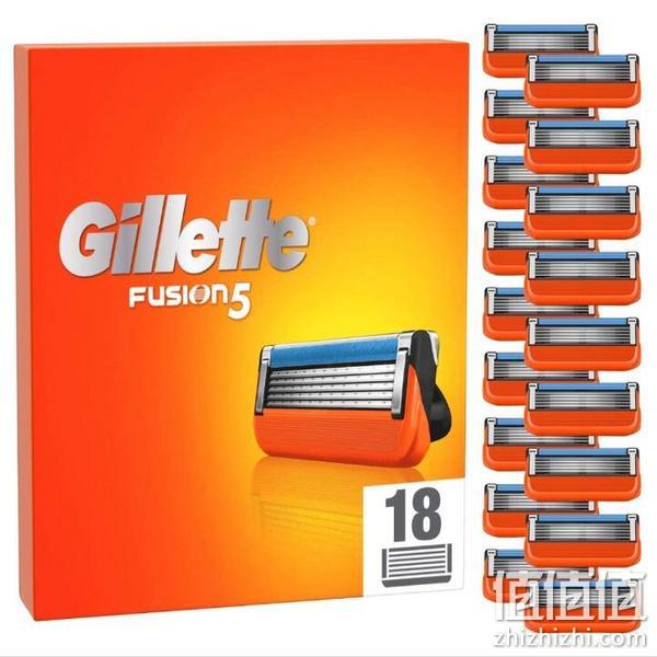Gillette 吉列 Fusion5 锋隐 手动剃须刀替换刀头18个装 217.33元（Prime会员92折） 值值值-买手聚集的地方