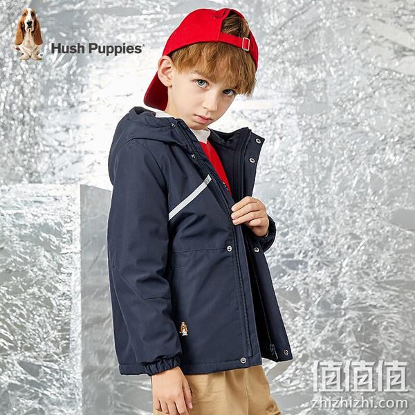 PLUS会员，Hush Puppies 暇步士 儿童摇粒绒内里保暖风衣外套 多色 169元包邮（需领券） 值值值-买手聚集的地方