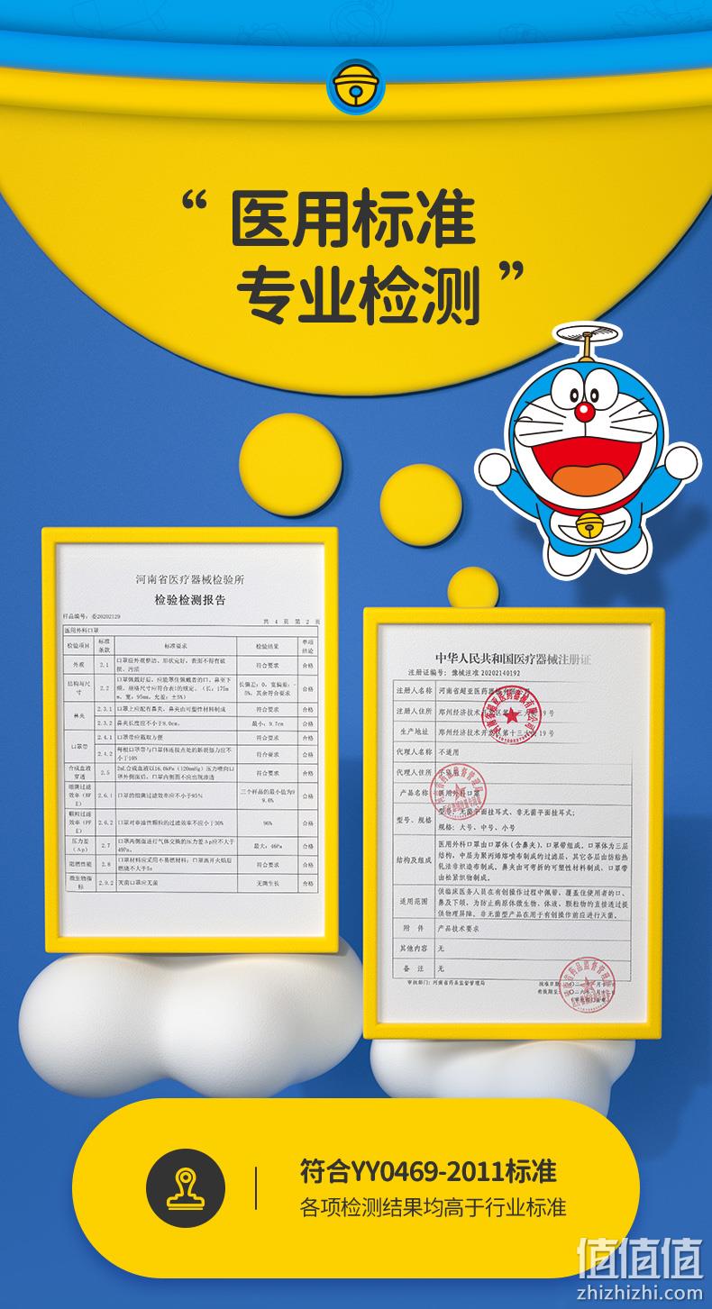 超亚×哆啦A梦联名 一次性医用外科口罩（灭菌型）成人/儿童 100个 24.9元包邮（双重优惠） 值值值-买手聚集的地方