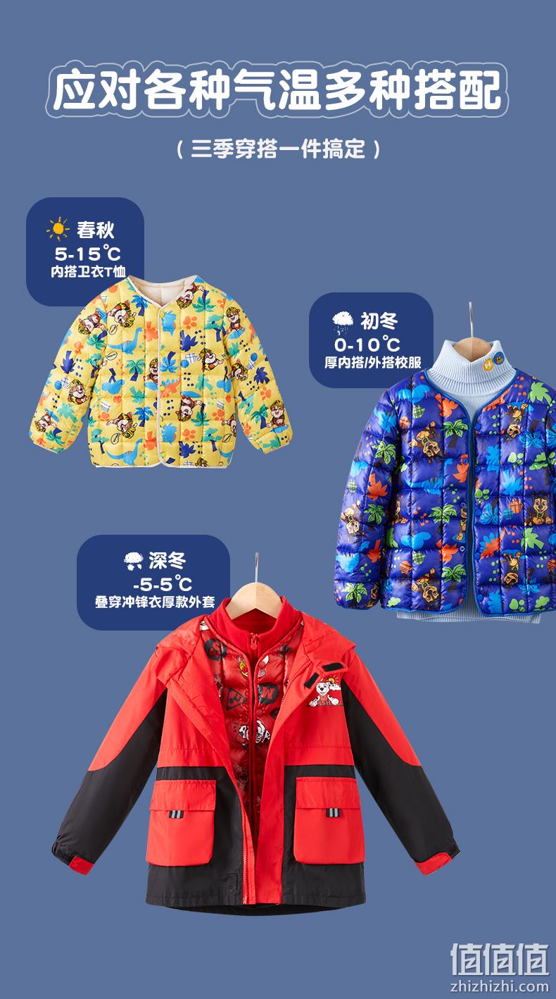 Paw Patrol 汪汪队立大功 2022秋冬新款男女童双面可穿保暖棉服（105~140码） 39.9元包邮（另有棉马甲） 值值值-买手聚集的地方