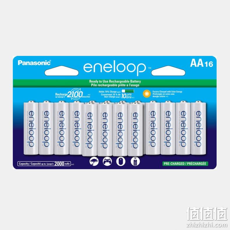 松下 ENELOOP 爱乐普 5号1900mAh 高性能镍氢充电电池16节 BK-3MCCA16FA 283.58元 值值值-买手聚集的地方