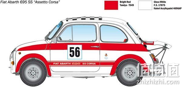 Tamiya 田宫 37705 1:12比例 菲亚特 Abarth 695 SS/Assetto Corsa 经典汽车模型 669.84元 值值值-买手聚集的地方