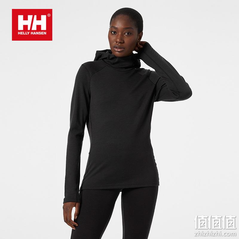 亚马逊销冠！Helly Hansen 哈里汉森 Lifa 女士美利奴羊毛打底衫针织连帽卫衣 382.33元（天猫1180元） 值值值-买手聚集的地方