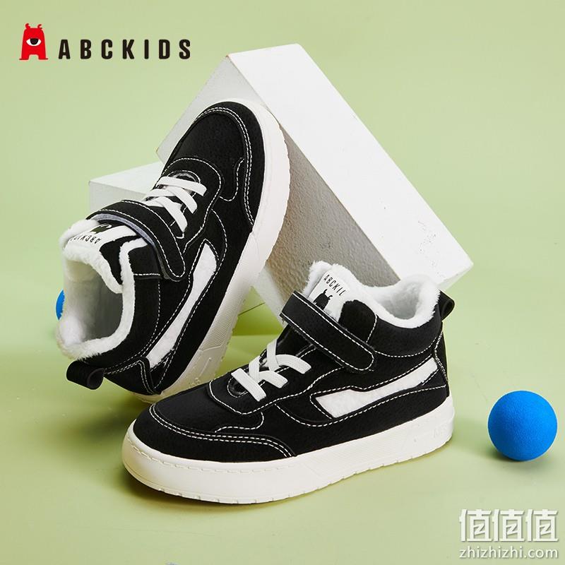 Abc kids 儿童加绒保暖高帮板鞋休闲鞋 （26-36码） 多款 49.9元包邮（需领券） 值值值-买手聚集的地方