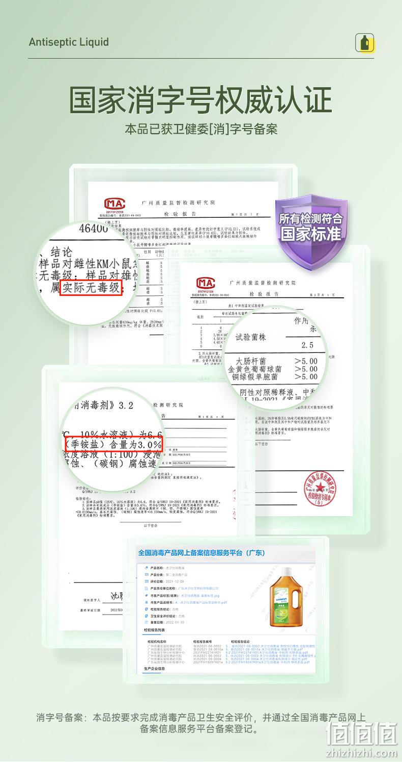 消字号认证，Seaways 水卫仕 消毒液1L 19.9元包邮（需用券） 值值值-买手聚集的地方