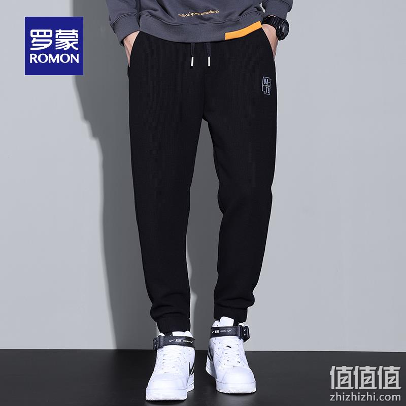 罗蒙 2022冬季新款男士加绒厚款束脚卫裤 3色 69.9元包邮（需领券） 值值值-买手聚集的地方