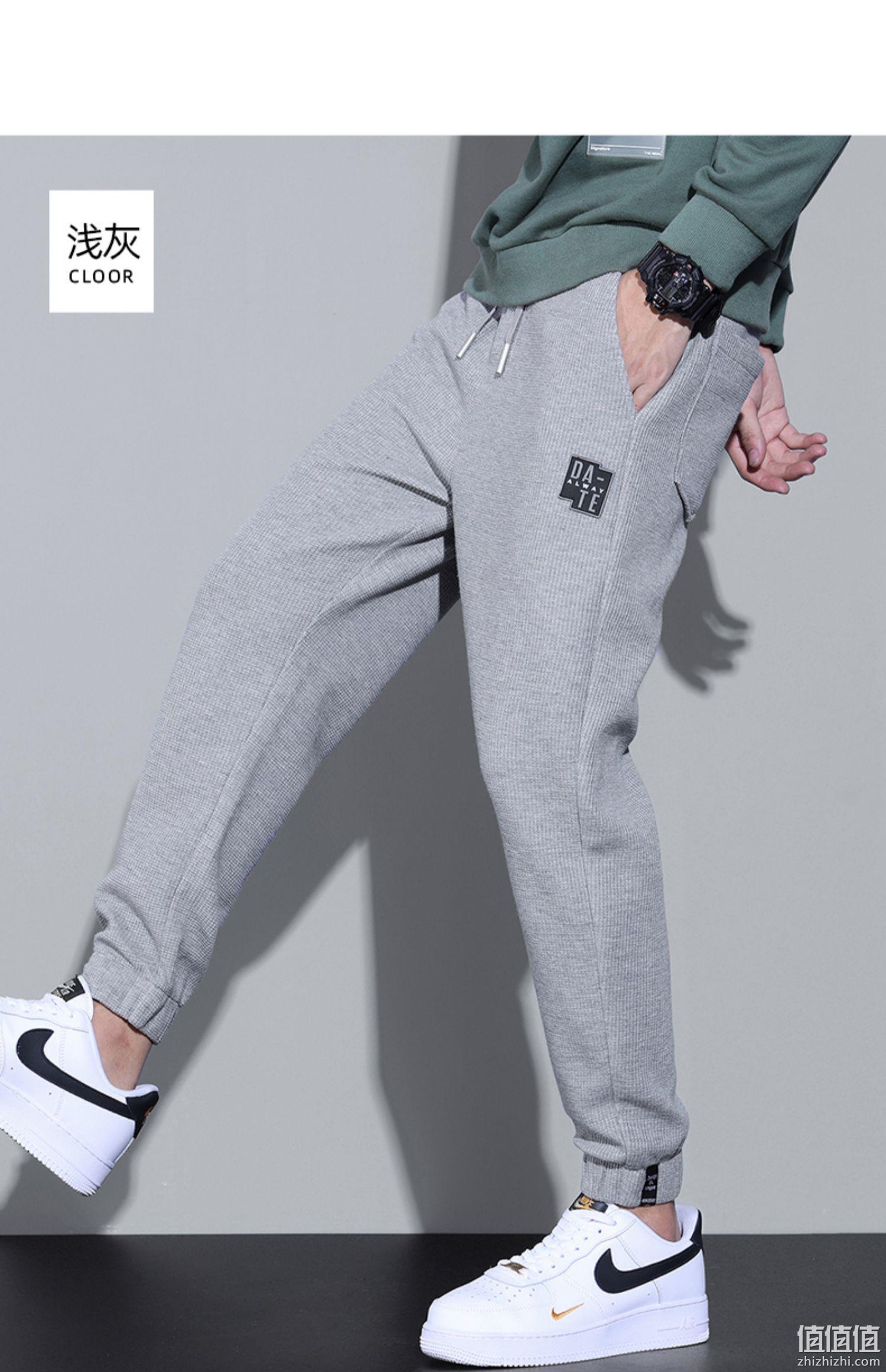 罗蒙 2022冬季新款男士加绒厚款束脚卫裤 3色 69.9元包邮（需领券） 值值值-买手聚集的地方