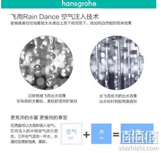 降￥97！Plus会员，Hansgrohe 汉斯格雅 飞雨手持 26521007 方形镀铬银色手持花洒 新低199元包邮（双重优惠） 值值值-买手聚集的地方