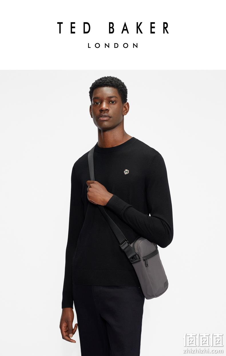 Ted Baker 泰德·贝克 Cardiff 男士100%美利奴羊毛圆领针织衫255118 252.04元（天猫折后571元） 值值值-买手聚集的地方