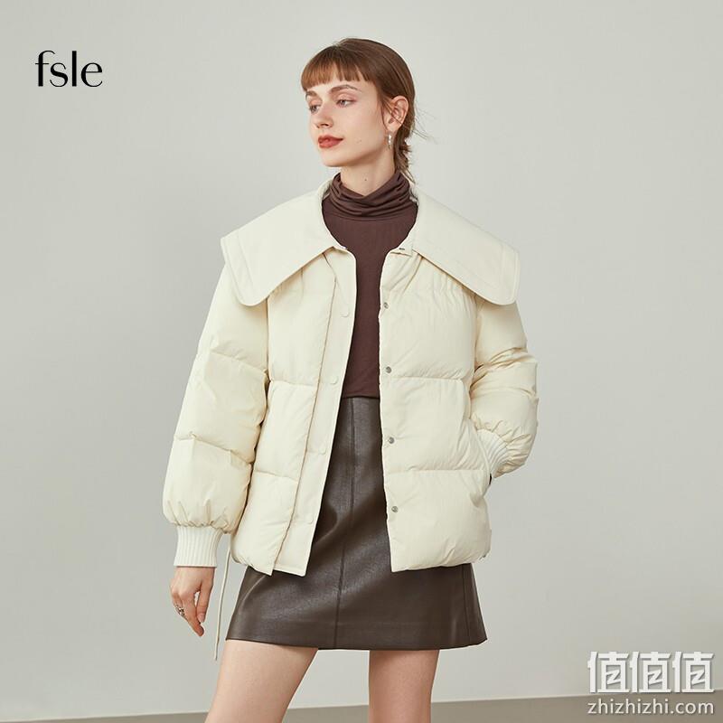 FANSILANEN 范思蓝恩 女士短款系带羽绒服外套 Z214058 319元包邮（多重优惠） 值值值-买手聚集的地方