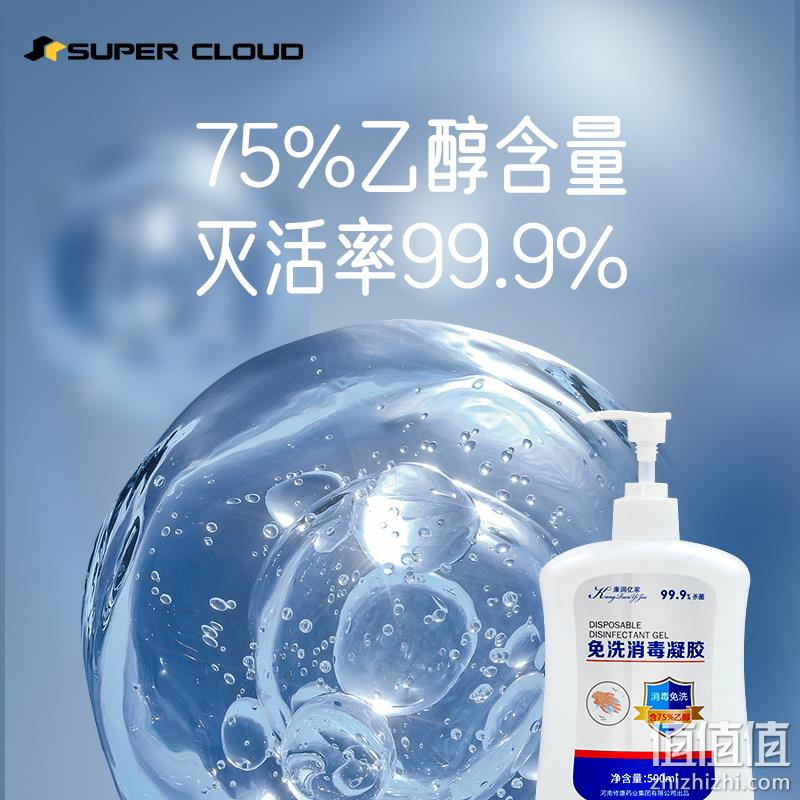 三甲医院同款，康润亿家 75度酒精免洗洗手液消毒凝胶 500ml 19.9元包邮（需领券） 值值值-买手聚集的地方