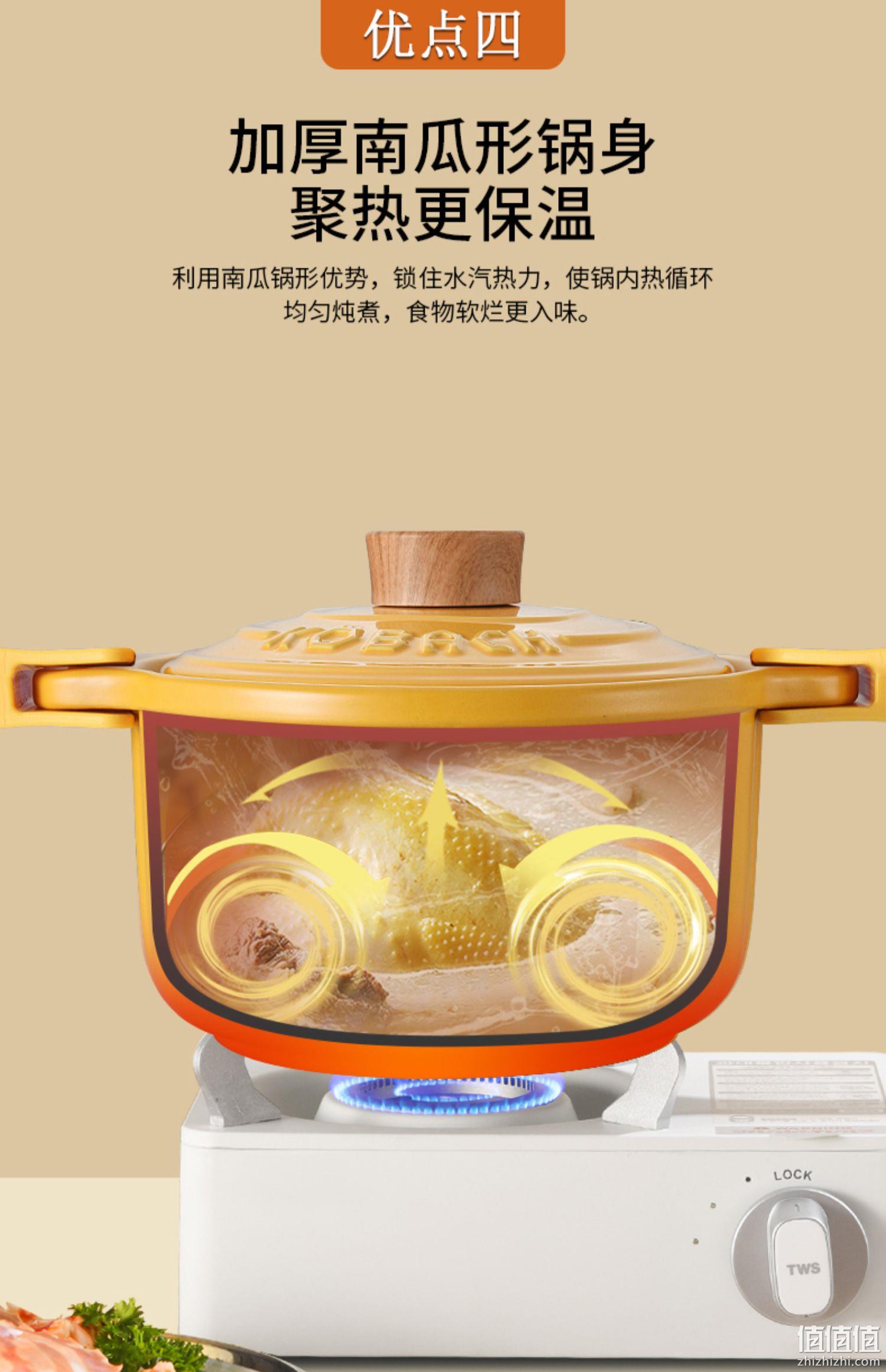 KBH 康巴赫 砂锅耐高温煲汤南瓜陶瓷煲 2.5L 129元包邮（3.5L券后新低149元） 值值值-买手聚集的地方