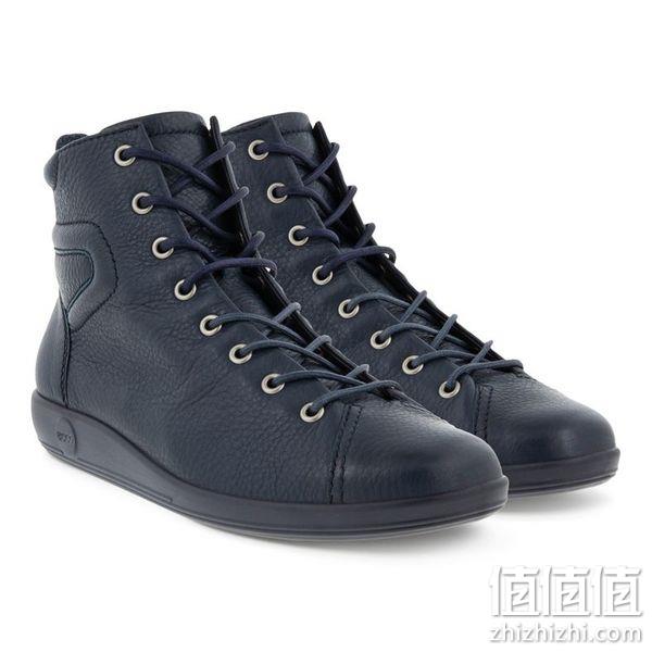ECCO 爱步 Soft 2.0 柔酷2号 女士真皮系带高帮休闲鞋206523 380元（天猫旗舰店1599元） 值值值-买手聚集的地方