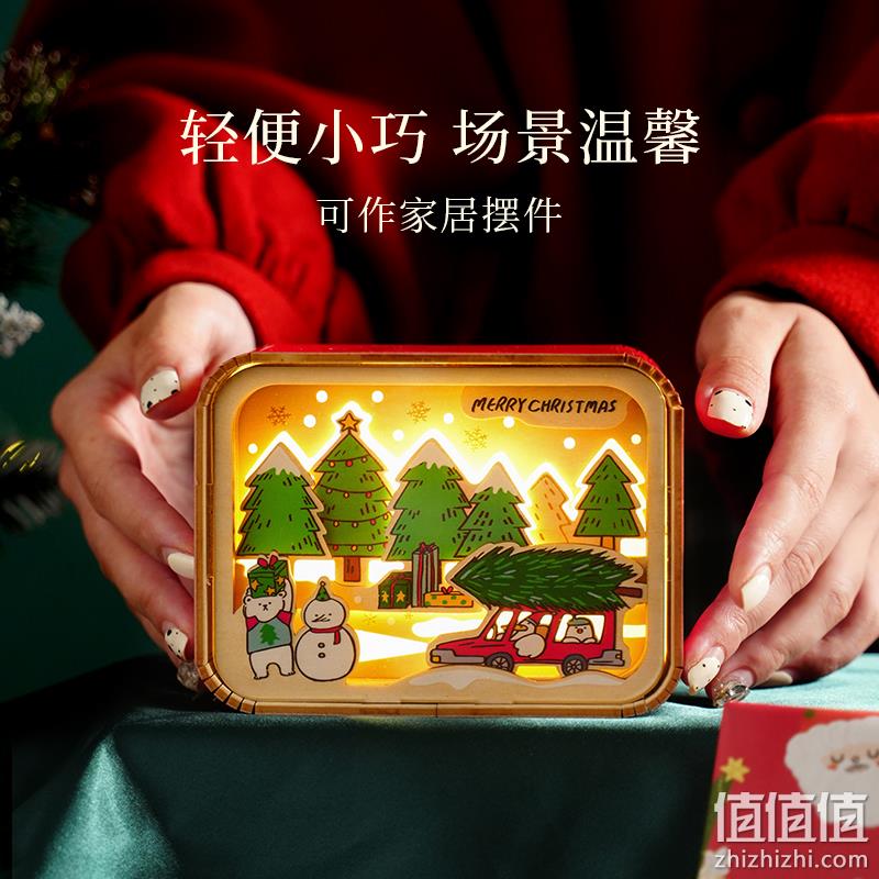 猫的天空之城 木质创意圣诞小夜灯 19元包邮（需领券） 值值值-买手聚集的地方