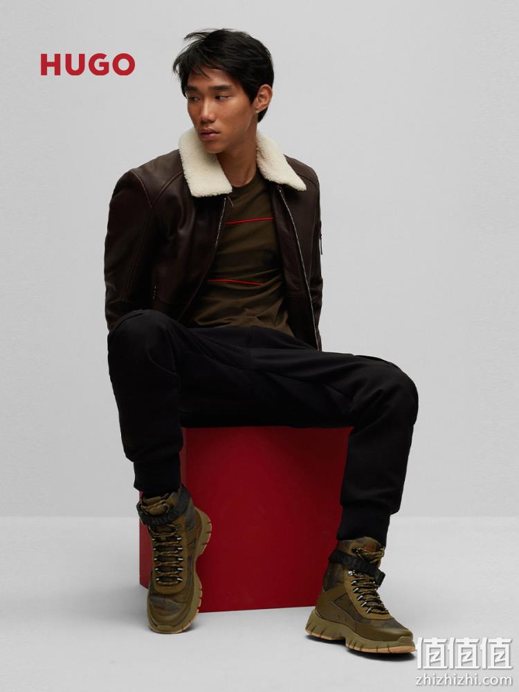 HUGO HUGO BOSS 雨果·博斯 Kyle Hito 22秋新款男士迷彩印花高帮运动鞋 50480854 609.35元（天猫旗舰店2300元） 值值值-买手聚集的地方
