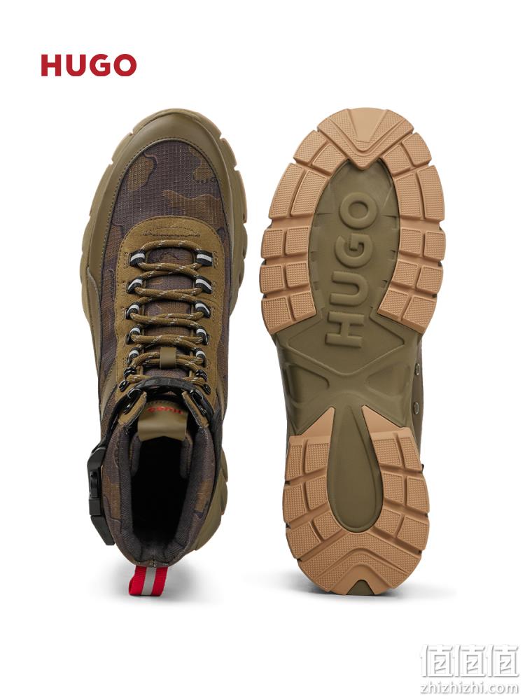 HUGO HUGO BOSS 雨果·博斯 Kyle Hito 22秋新款男士迷彩印花高帮运动鞋 50480854 609.35元（天猫旗舰店2300元） 值值值-买手聚集的地方