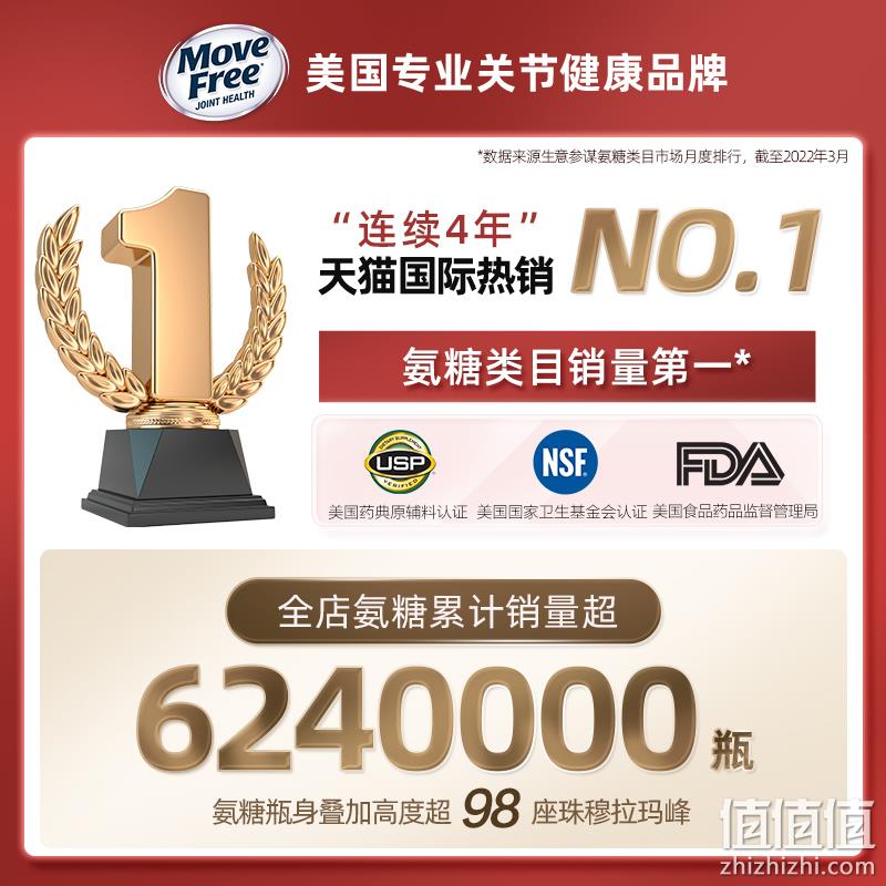 Move Free 维骨力 双效高钙氨糖 80粒*2件 197.97元包邮包税（合98.99元/件） 值值值-买手聚集的地方