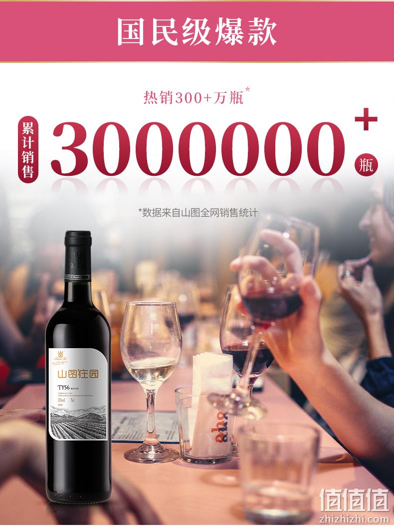 法国原瓶进口，山图 TY56 干红葡萄酒750mL*2瓶 赠礼盒+海马刀 79元包邮（需领券） 值值值-买手聚集的地方