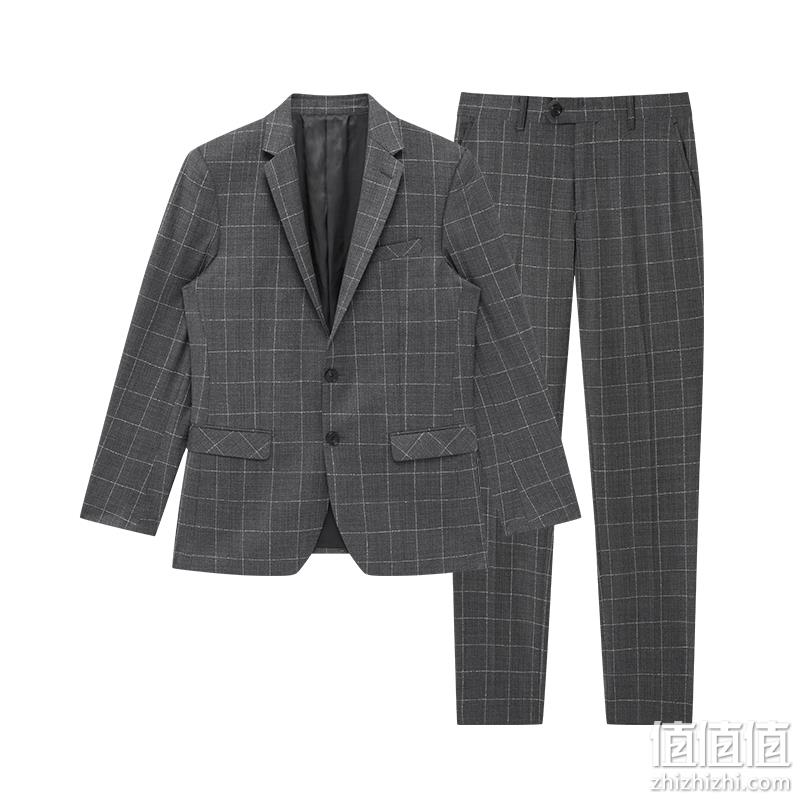 GXG 男士羊毛混纺西服套装（外套+西裤） 203元包邮（双重优惠） 值值值-买手聚集的地方