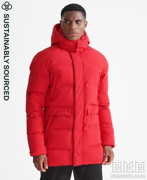 Superdry 极度干燥 Train Heavyweight 男士中长款连帽棉服 688.42元 值值值-买手聚集的地方