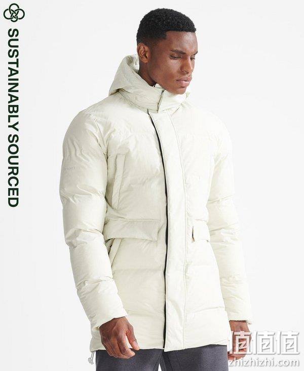 Superdry 极度干燥 Train Heavyweight 男士中长款连帽棉服 688.42元 值值值-买手聚集的地方